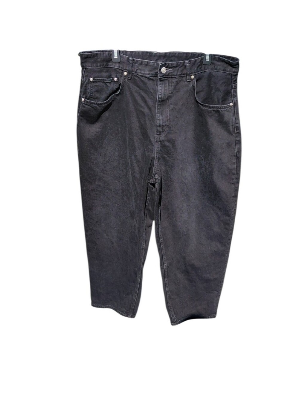 72626B...Men's Zara Black Straight Leg  Jeans Size 36, 25 1/2" Inseam 13" Rise - Picture 2 of 3